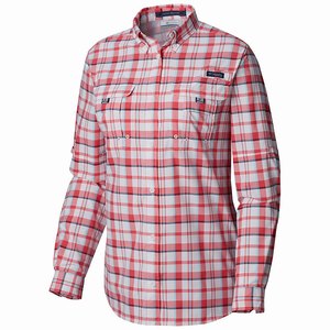 Columbia PFG Super Bahama™ Långärmad Tröja Dam Vita/Rosa (ZSVJY0562)